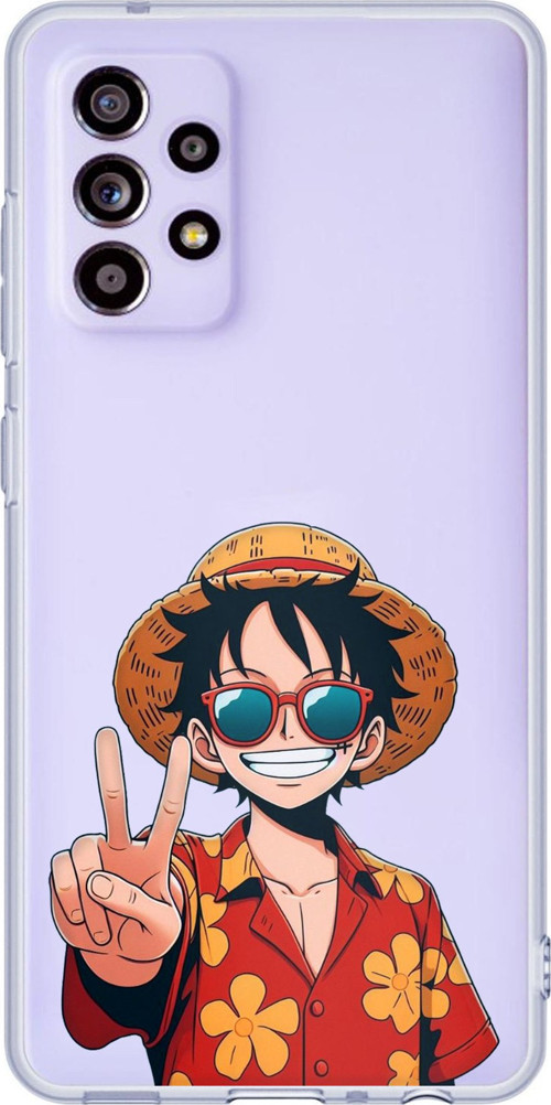 Samsung Galaxy A52-A52S Uyumlu Monkey D. Luffy Tasarımlı Baskılı Silikon Kılıf