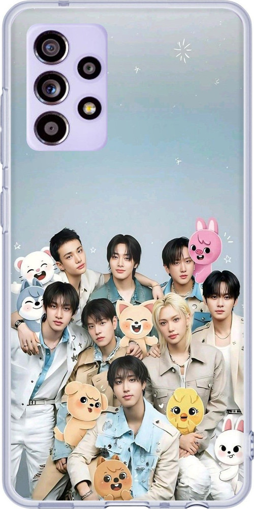 Samsung Galaxy A52-A52S Uyumlu Tray Kids K-Pop Grubu ve SKZOO Temalı Baskılı Silikon Kılıf