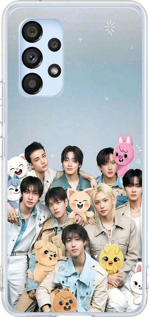 Samsung Galaxy A53 Uyumlu Tray Kids K-Pop Grubu ve SKZOO Temalı Baskılı Silikon Kılıf