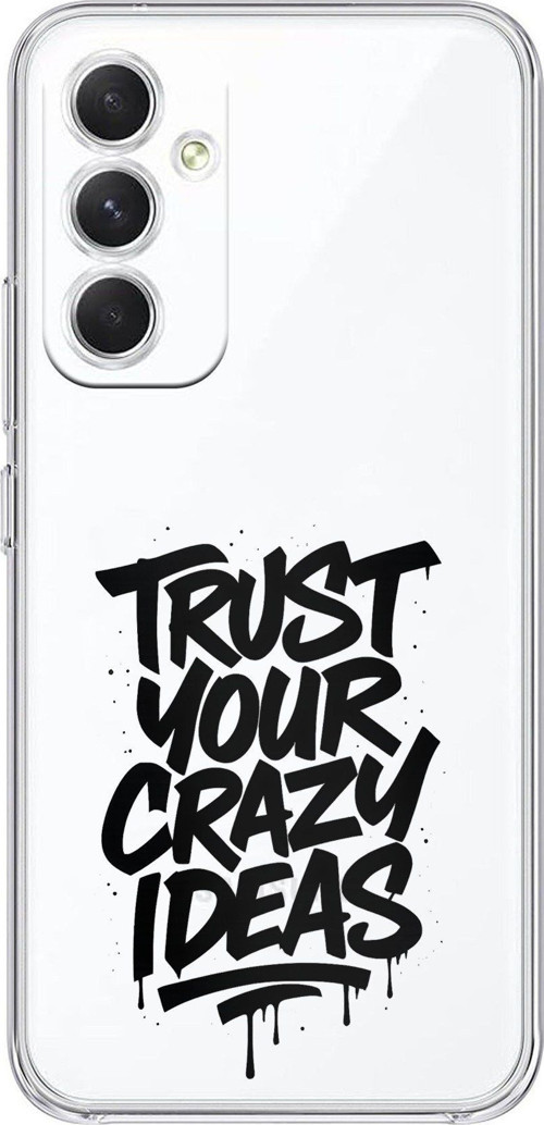 Samsung Galaxy A54 Uyumlu Crazy Trust Baskılı Silikon Kılıf