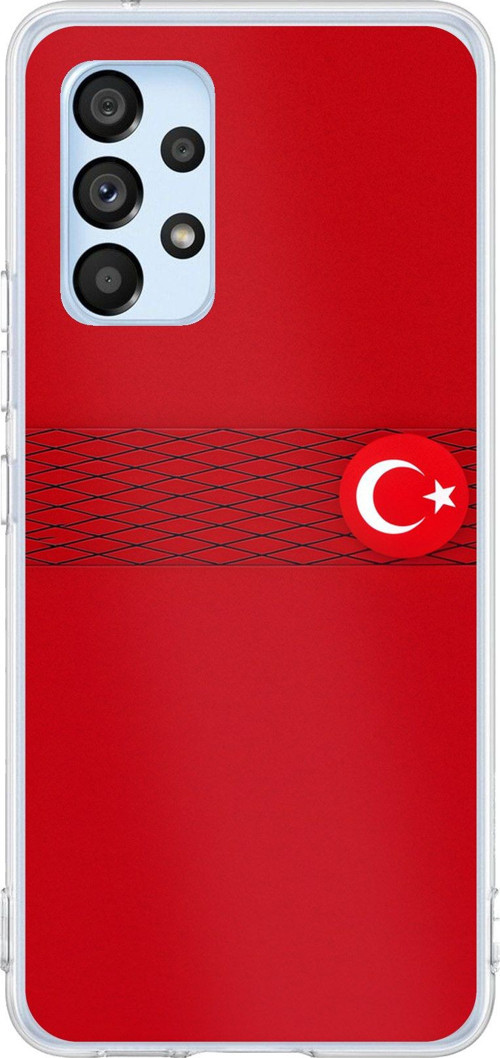Samsung Galaxy A53 Uyumlu Türk Milli Takım Izgara Desenli Forma Baskılı Silikon Kılıf