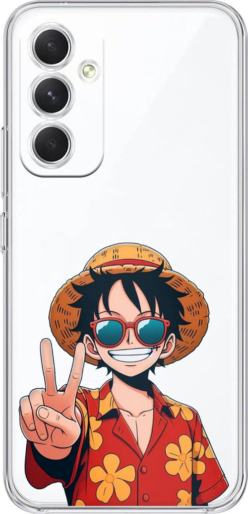 Samsung Galaxy A54 Uyumlu Monkey D. Luffy Tasarımlı Baskılı Silikon Kılıf