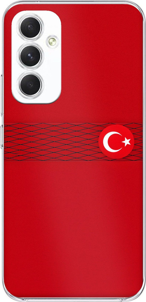 Samsung Galaxy A54 Uyumlu Türk Milli Takım Izgara Desenli Forma Baskılı Silikon Kılıf