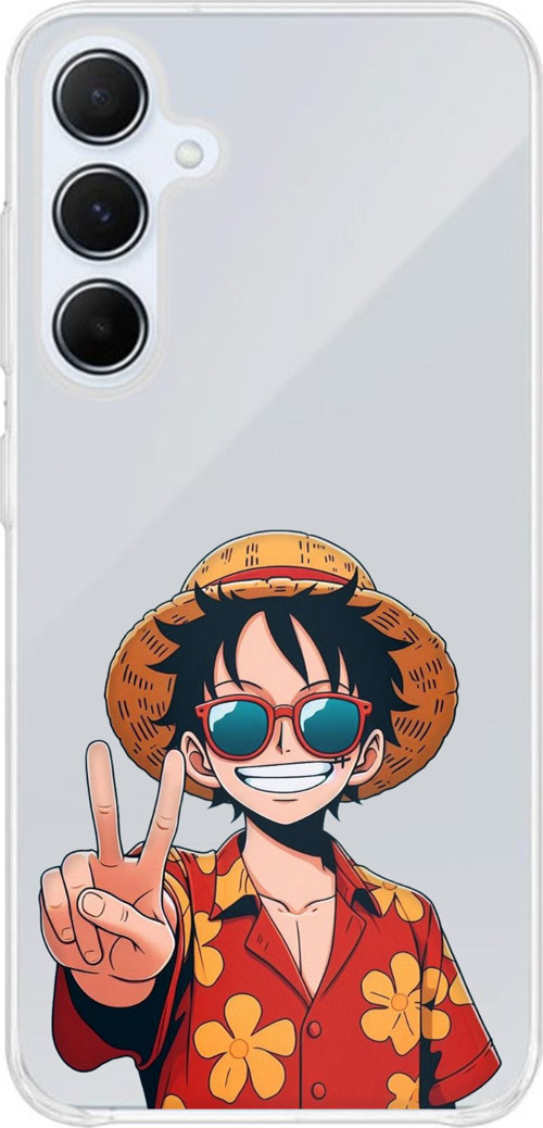 Samsung Galaxy A55 Uyumlu Monkey D. Luffy Tasarımlı Baskılı Silikon Kılıf