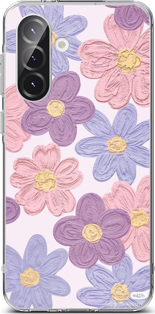 Samsung Galaxy A56 Uyumlu Renkli Papatyalar Sulu Boya Baskılı Silikon Kılıf