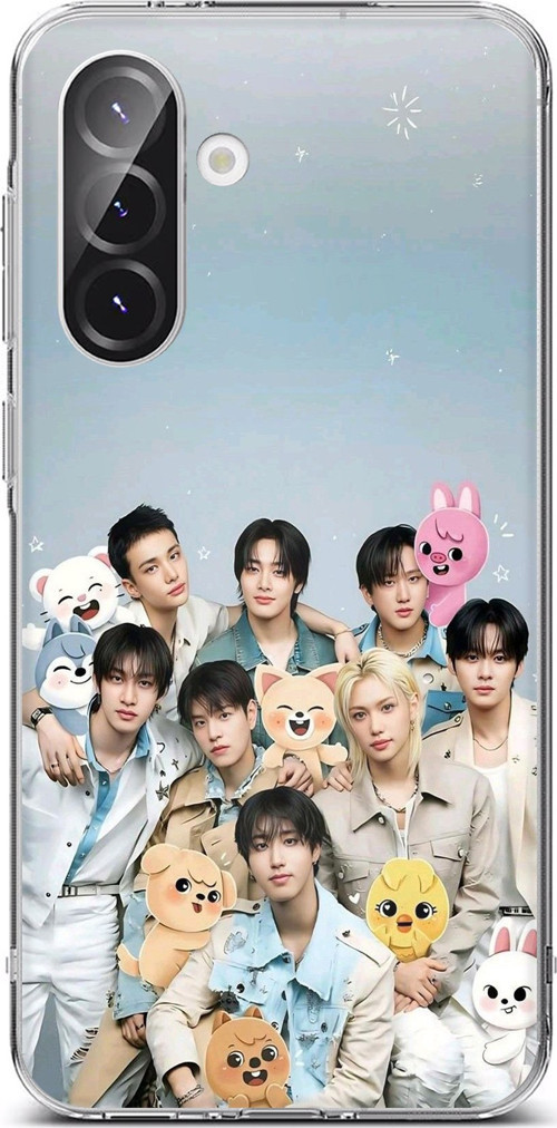 Samsung Galaxy A56 Uyumlu Tray Kids K-Pop Grubu ve SKZOO Temalı Baskılı Silikon Kılıf