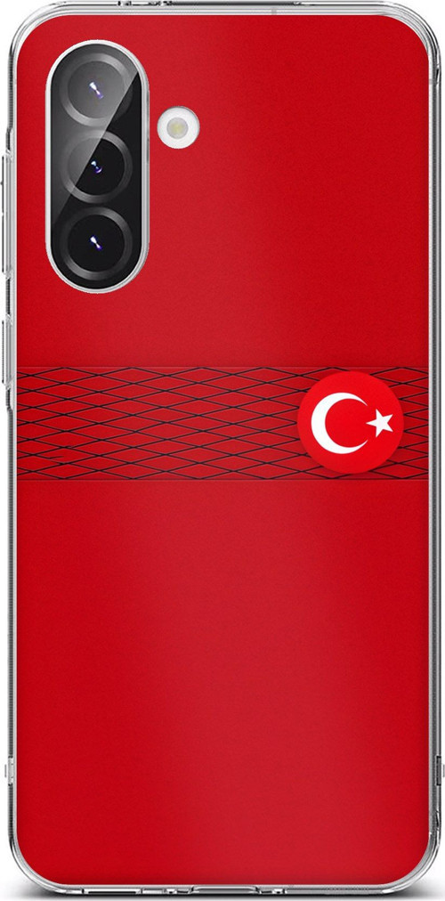 Samsung Galaxy A56 Uyumlu Türk Milli Takım Izgara Desenli Forma Baskılı Silikon Kılıf