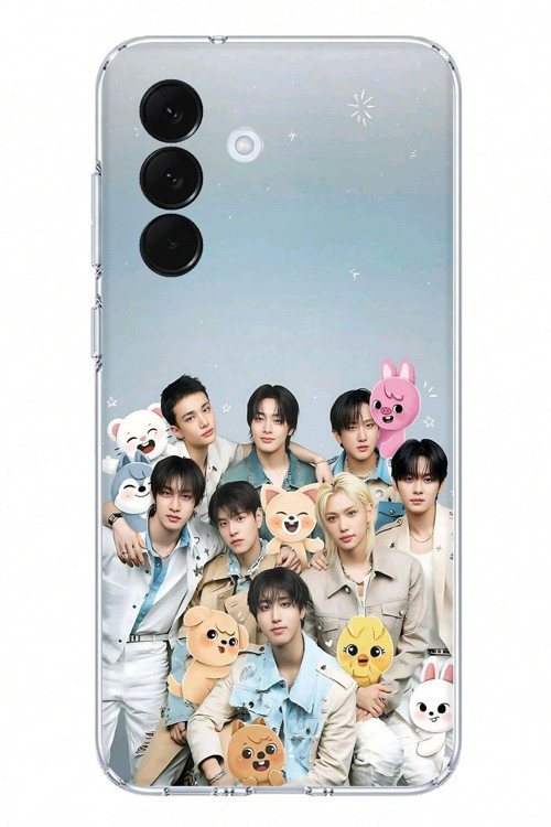 Samsung Galaxy A57 Uyumlu Tray Kids K-Pop Grubu ve SKZOO Temalı Baskılı Silikon Kılıf