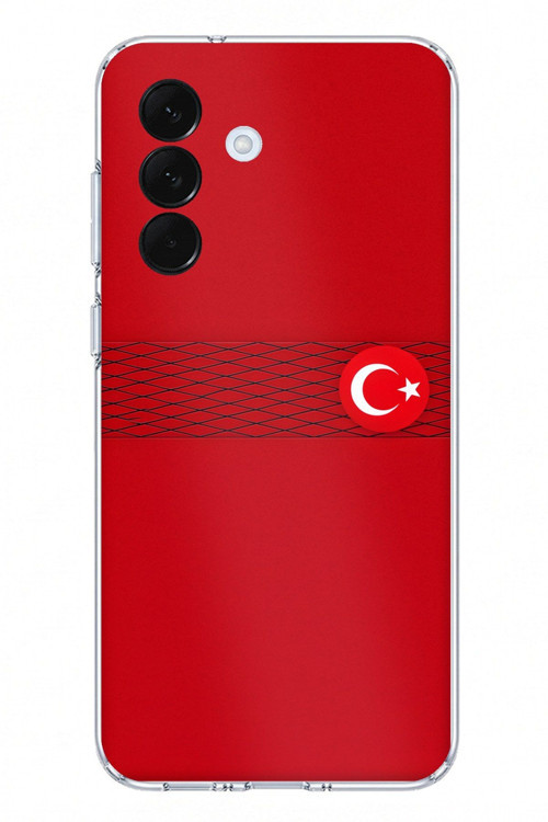Samsung Galaxy A57 Uyumlu Türk Milli Takım Izgara Desenli Forma Baskılı Silikon Kılıf