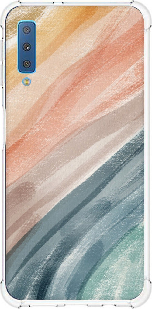 Samsung Galaxy A7 2018 Uyumlu Modern Renk Paleti Baskılı Silikon Kılıf