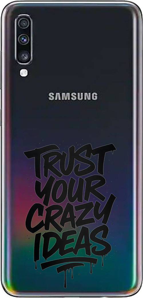 Samsung Galaxy A70 Uyumlu Crazy Trust Baskılı Silikon Kılıf