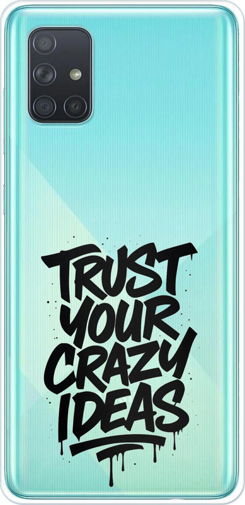 Samsung Galaxy A71 Uyumlu Crazy Trust Baskılı Silikon Kılıf