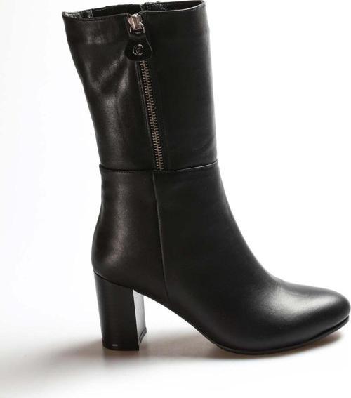 Hakiki Deri Kürklü Kadın Yüksek Topuk Çizme 064KZA531