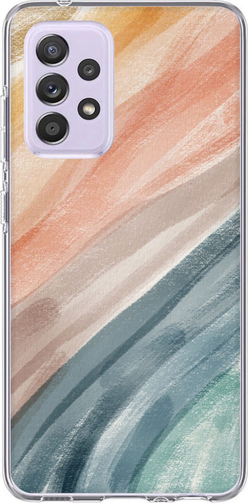 Samsung Galaxy A72 Uyumlu Modern Renk Paleti Baskılı Silikon Kılıf
