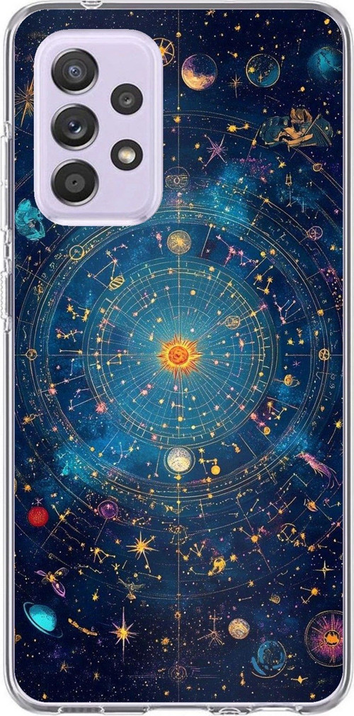 Samsung Galaxy A72 Uyumlu Yıldız Atlası Kozmik Rehber Baskılı Silikon Kılıf