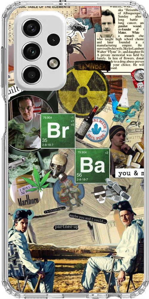 Samsung Galaxy A73 Uyumlu Breaking Bad Kolaj Baskılı Silikon Kılıf
