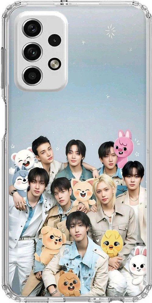 Samsung Galaxy A73 Uyumlu Tray Kids K-Pop Grubu ve SKZOO Temalı Baskılı Silikon Kılıf