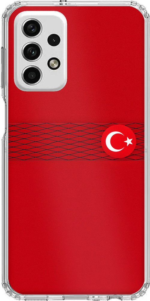Samsung Galaxy A73 Uyumlu Türk Milli Takım Izgara Desenli Forma Baskılı Silikon Kılıf