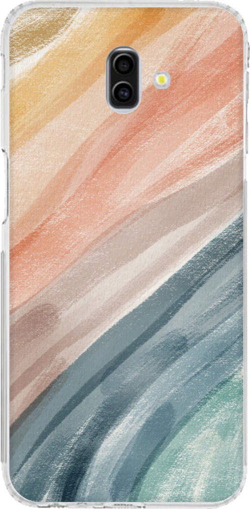 Samsung Galaxy J6 PLUS Uyumlu Modern Renk Paleti Baskılı Silikon Kılıf