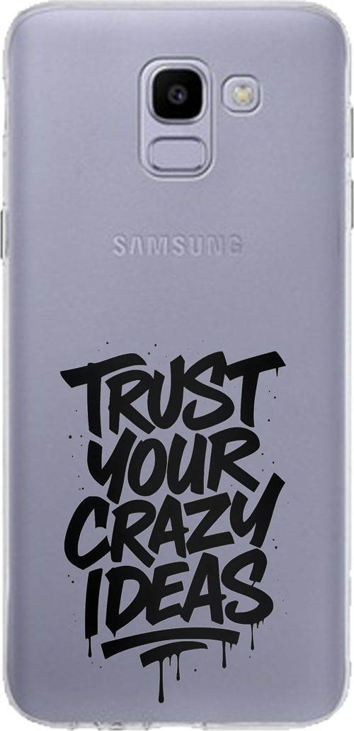 Samsung Galaxy J6 Uyumlu Crazy Trust Baskılı Silikon Kılıf