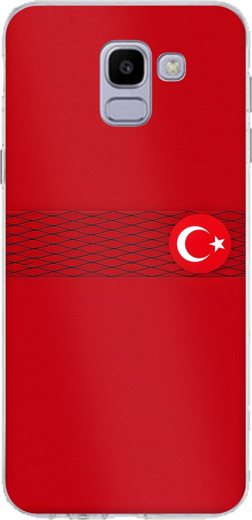 Samsung Galaxy J6 Uyumlu Türk Milli Takım Izgara Desenli Forma Baskılı Silikon Kılıf