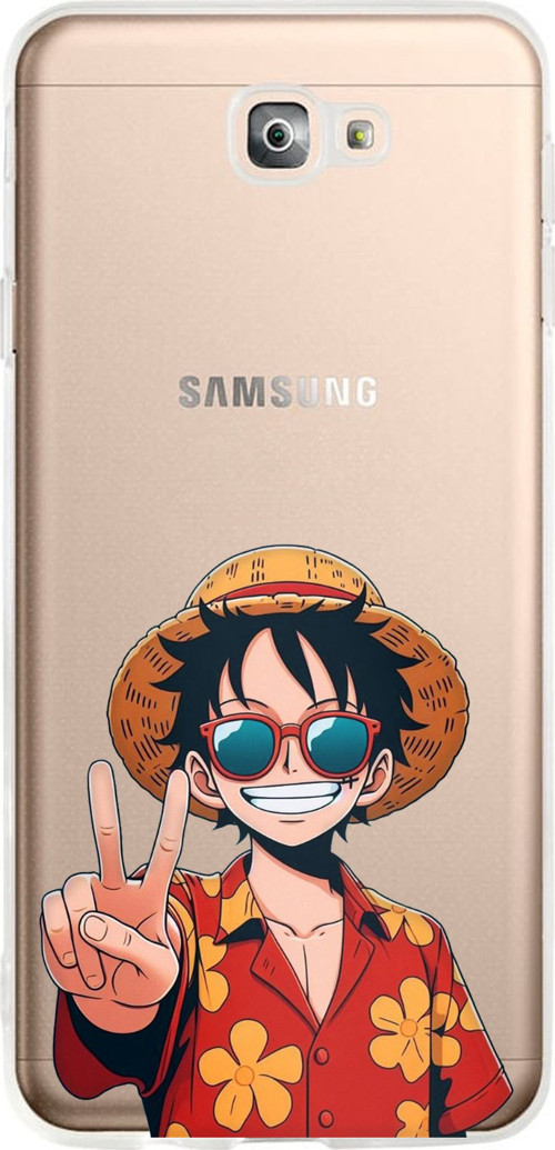 Samsung Galaxy J7 Prime Uyumlu Monkey D. Luffy Tasarımlı Baskılı Silikon Kılıf
