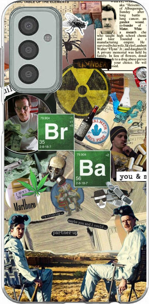 Samsung Galaxy M13-M23 Uyumlu Breaking Bad Kolaj Baskılı Silikon Kılıf