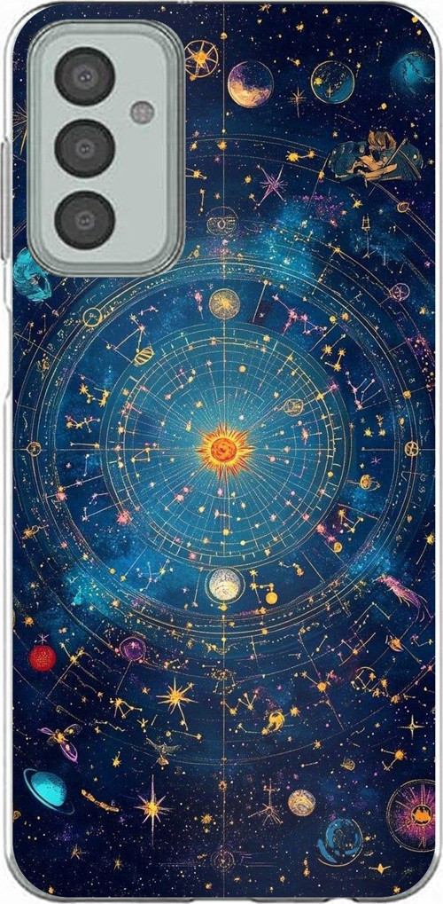 Samsung Galaxy M13-M23 Uyumlu Yıldız Atlası Kozmik Rehber Baskılı Silikon Kılıf
