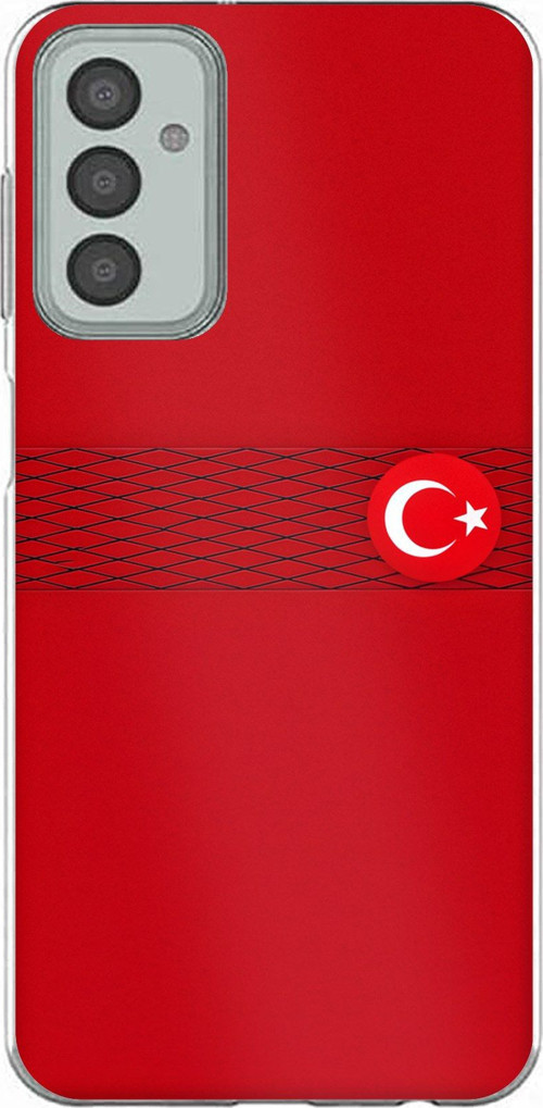 Samsung Galaxy M13-M23 Uyumlu Türk Milli Takım Izgara Desenli Forma Baskılı Silikon Kılıf