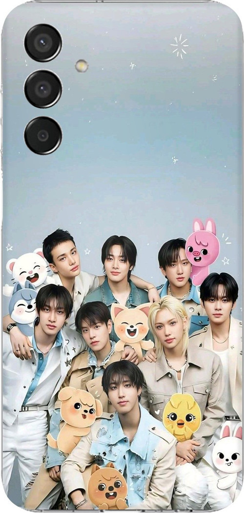 Samsung Galaxy M15 Uyumlu Tray Kids K-Pop Grubu ve SKZOO Temalı Baskılı Silikon Kılıf