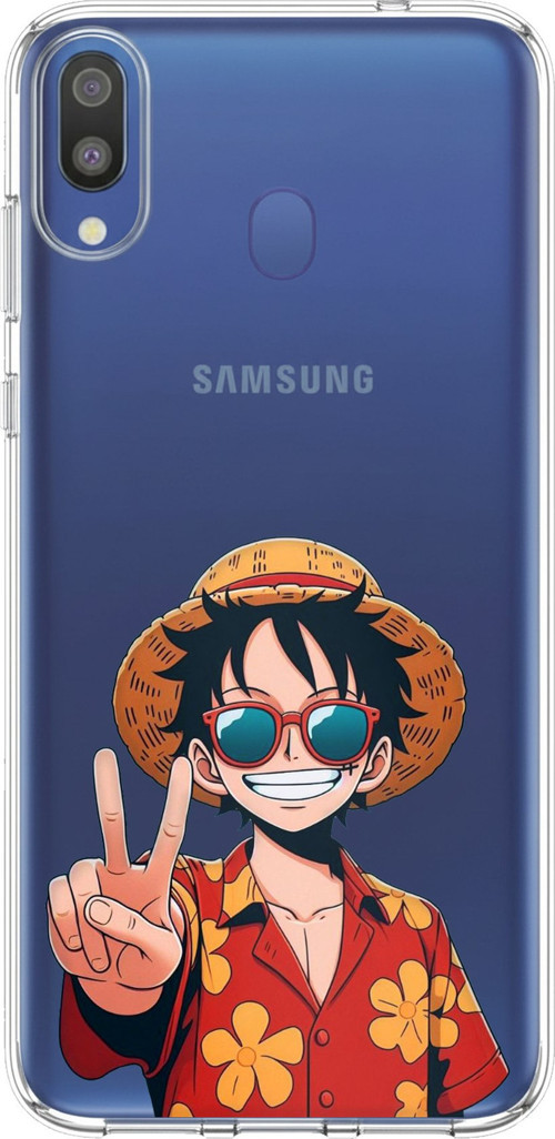 Samsung Galaxy M20 Uyumlu Monkey D. Luffy Tasarımlı Baskılı Silikon Kılıf