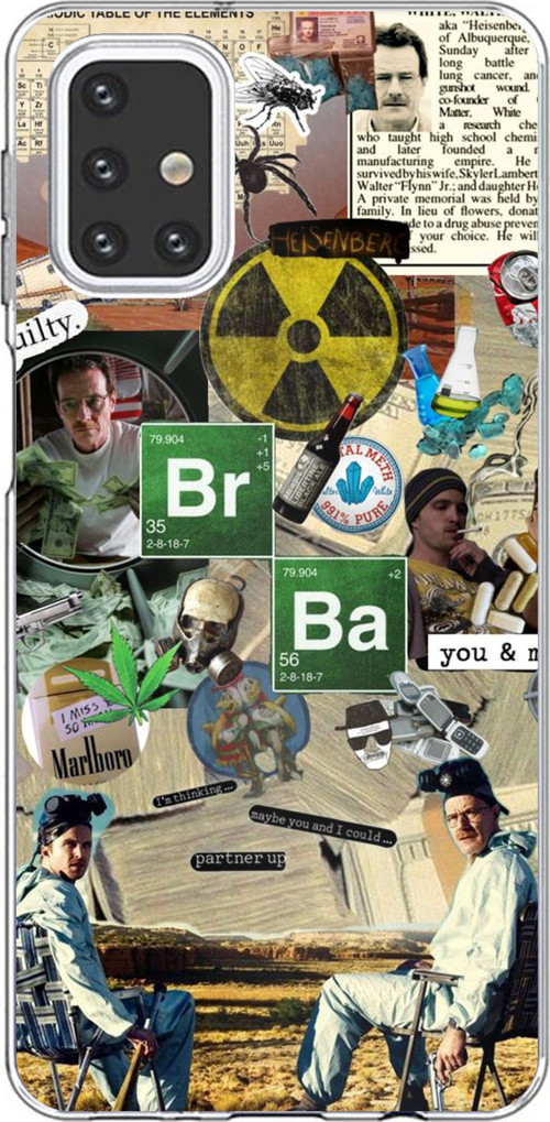 Samsung Galaxy M31s Uyumlu Breaking Bad Kolaj Baskılı Silikon Kılıf