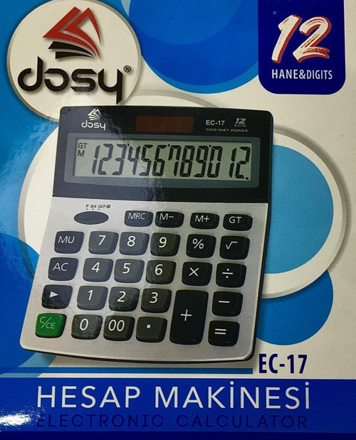 Dosy Hesap Makinesi Masaüstü 12 Hane EC-17