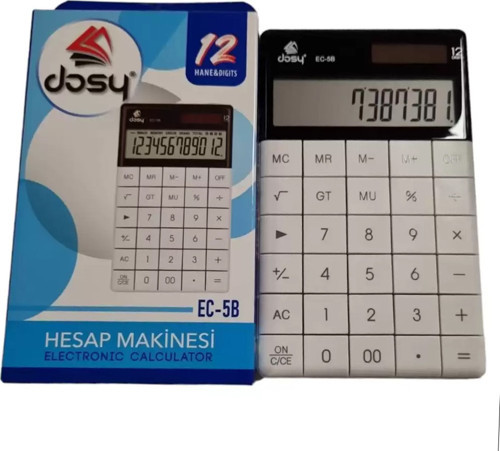 Hesap Makinesi Orta Boy Beyaz EC-5B