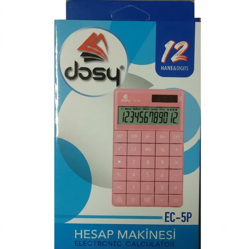 Hesap Makinesi Orta Boy Pembe EC-5P