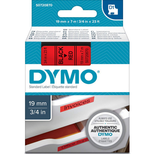 D1 Şerit 19 MMx7mt Kırmızı/ Siyah 45807