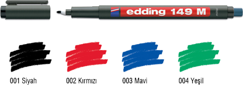 Asetat Kalemi Permanent M Seri 1.0 MM Mavi 149 M