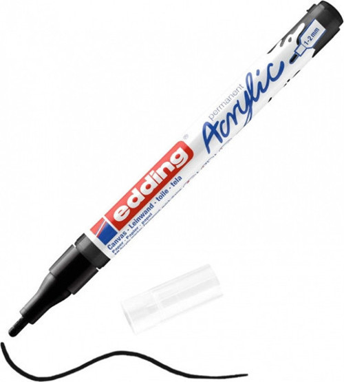 Markör Akrilik İnce Uçlu 1-2 MM Siyah 901 5300
