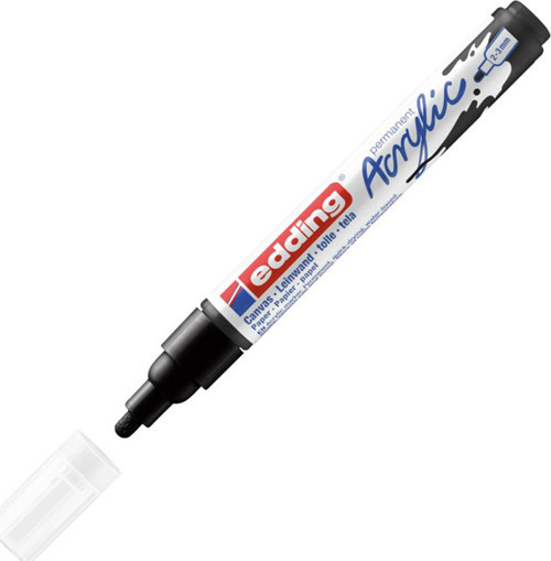 Markör Akrilik Orta Uçlu 2-3 MM Siyah 901 5100
