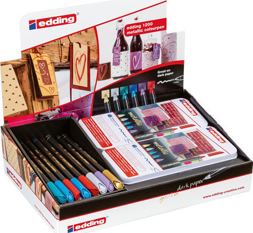 Keçeli Kalem & 6 LI Met. Set ED1200