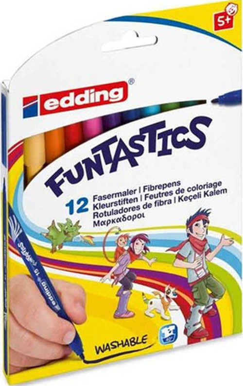 Keçeli Kalem İnce Funtastics 12 Li Set 4-15-12