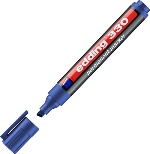 Markör Permanent Kesik Uçlu 1-5 MM Mavi 330