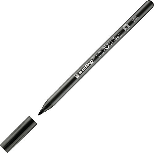 Porselen Kalemi Fırça Uçlu 1-4 MM Siyah 4200