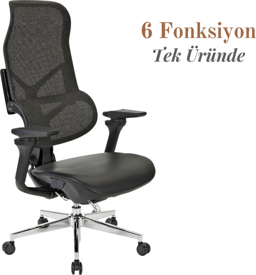 Uno Yönetici Koltuğu Siyah Fileli