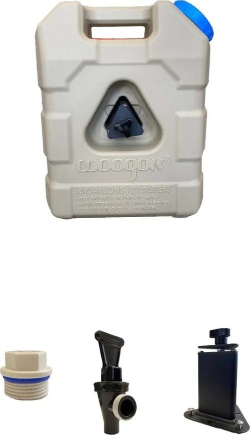SU TANKI BİDON PLASTİK 21 LT BAĞLANTI BRAKETİYLE TAKIM BEJ