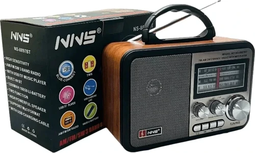 NNS NS-8897 Orta Boy Retro, Nostaljik, Ahşap Tasarım Radyo
