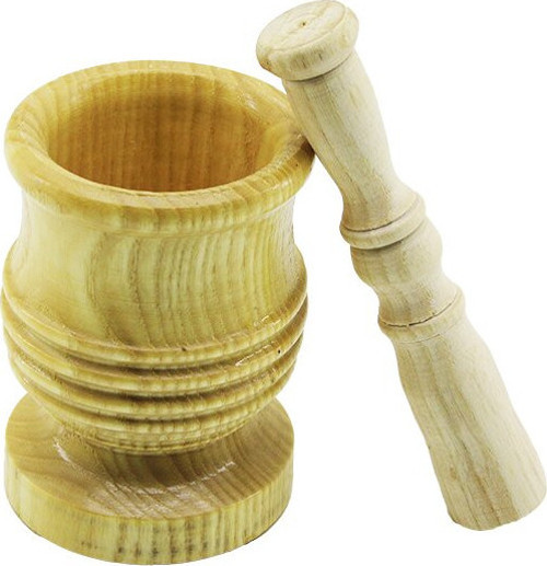 Büyük Boy Lüx Ahşap Havan Sarımsak Dövecek Ç: 8.3CM--D: 7CM--Y: 12CM Fileli Ambalaj
