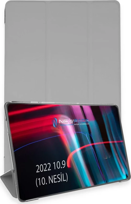 Apple iPad 2025 10.9 10.Nesil (A16) Kılıf Tablet Smart Kılıf - Gri