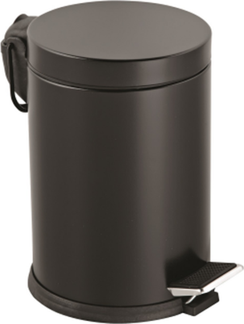 12LT Siyah Pedallı Metal Çöp Kovası