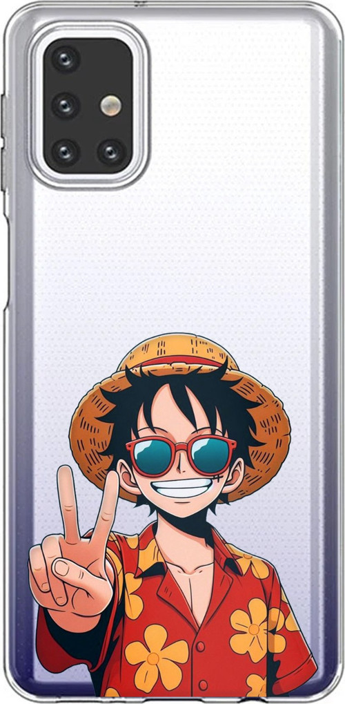 Samsung Galaxy M31s Uyumlu Monkey D. Luffy Tasarımlı Baskılı Silikon Kılıf
